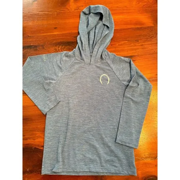 Anetik KIDS EXPLORER TECH HOODY blue size 4 rashguard heat protection - Picture 2 of 5